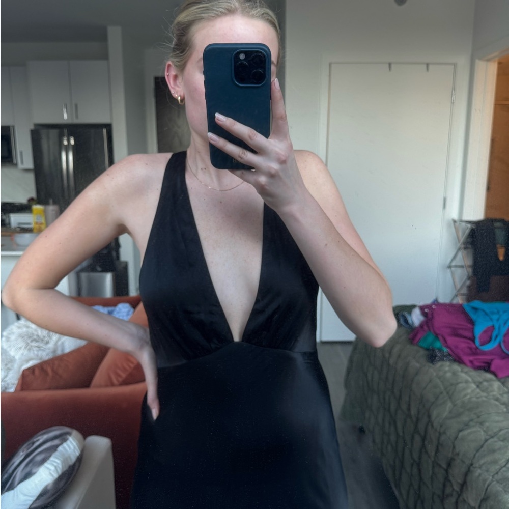 La Lune Plunged Cross Back Maxi Dress - Picture 7 of 11